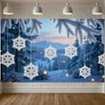 thumbnail image 1 of Frosty Design Snowflake Banner Winter Winter Display Christmas Decorative Icy Pattern Snowy Backdrop for Winter Party Christmas Decoration Indoor Hanging, 1 of 9