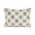 thumbnail image 1 of Frosty Elegance Embroidered Snowflakes Down Filled Throw Pillow, 1 of 1