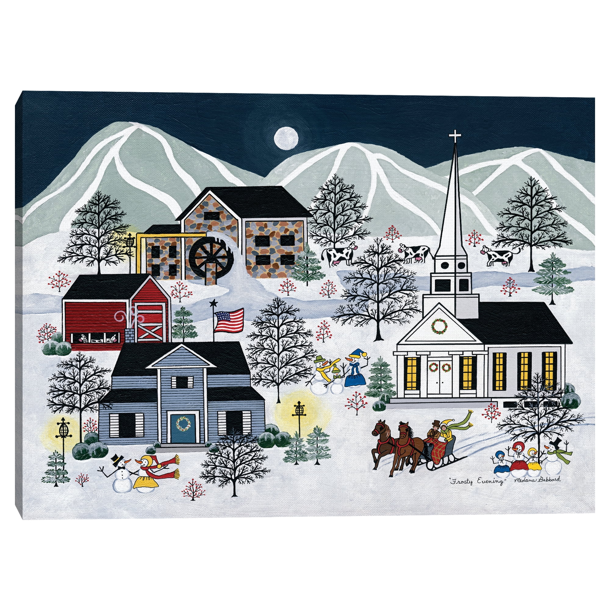Frosty Evening by Medana Gabbard Canvas Art Print