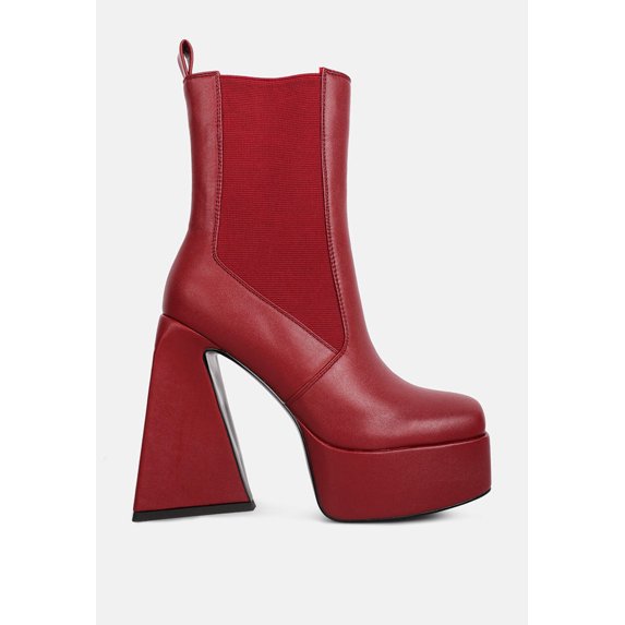 Frosty High Platform Block Heel Chelsea Boot