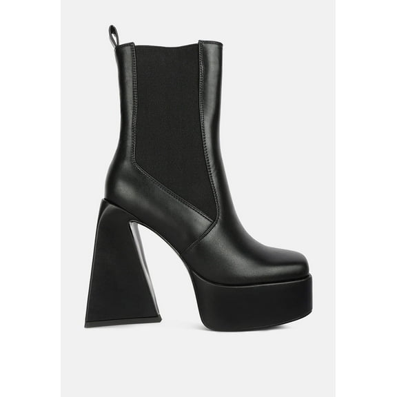 Frosty High Platform Block Heel Chelsea Boot