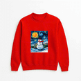thumbnail image 1 of Frosty Night Christmas Snowman Holiday Festive Seasonal Winter Cartoon Sweatshirt, up to size 5XL, 1 of 2