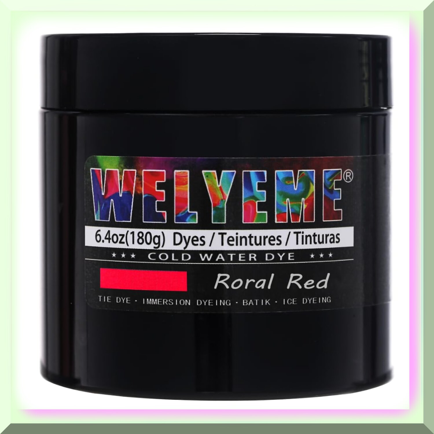 Frosty Scarlet Splash Vibrant Tie Dye Powder for Clothes, Cold Water Fabric Dye