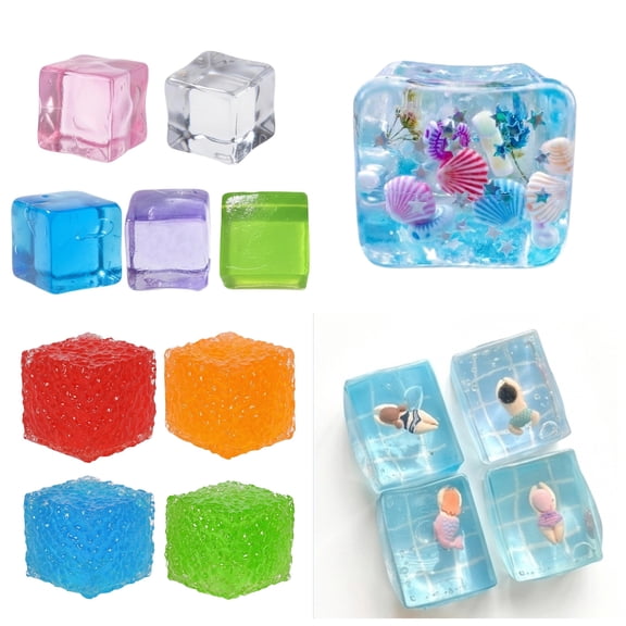 Frosty Squishy Cube Slow Rising Stress Ball Malt Sugar Cube Squishy Hand Pinching Sensory Toy for Autism Anxiety Relief