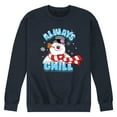 thumbnail image 1 of Frosty The Snowman - Christmas - Always Chill - Men's Crew Neck Fleece Pullover, 1 of 5