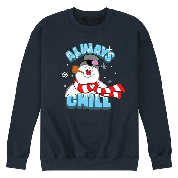 Frosty The Snowman - Christmas - Always Chill - Men's Crew Neck Fleece Pullover
