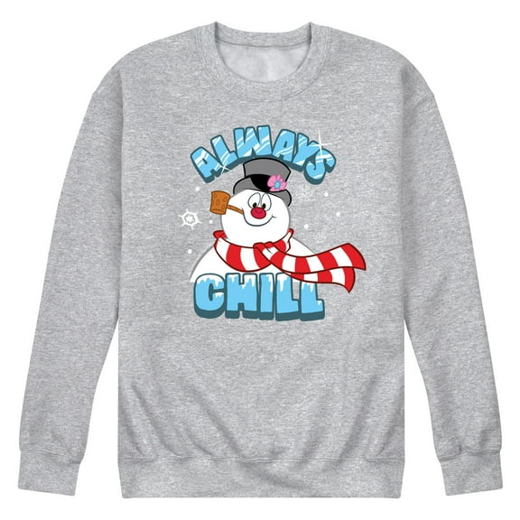 Frosty The Snowman - Christmas - Always Chill - Men's Crew Neck Fleece Pullover