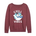 thumbnail image 1 of Frosty The Snowman - Christmas - Chill Vibes - Women's Lightweight French Terry Long Sleeve Shirt, 1 of 5