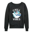 thumbnail image 1 of Frosty The Snowman - Christmas - Chill Vibes - Women's Lightweight French Terry Long Sleeve Shirt, 1 of 5