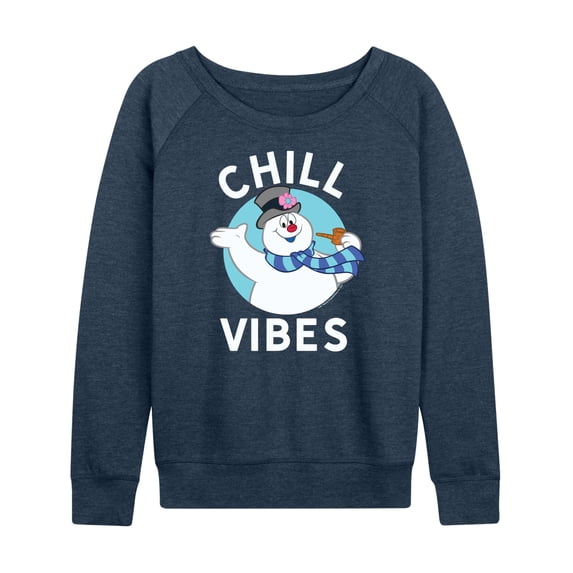 Frosty The Snowman - Christmas - Chill Vibes - Women's Lightweight French Terry Long Sleeve Shirt