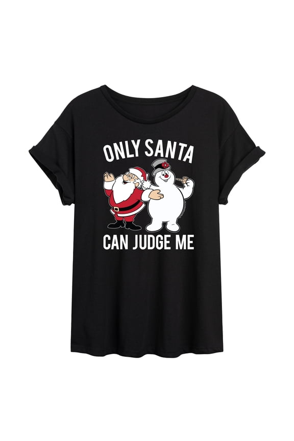 - Christmas - Only Santa Can Judge Me - Women's Oversized T-Shirt