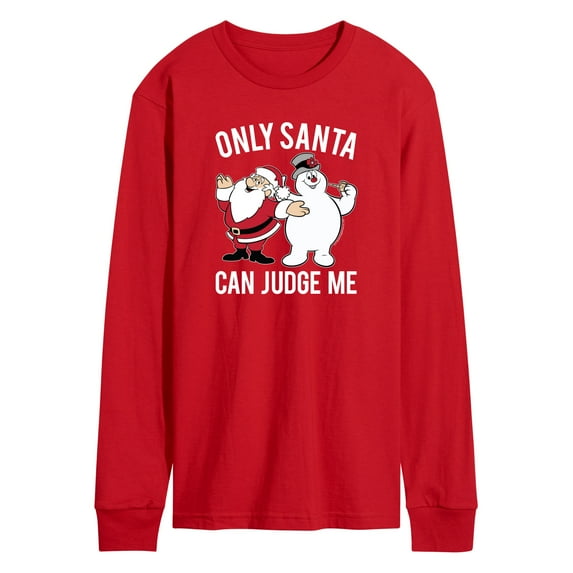 Frosty The Snowman - Christmas - Only Santa Can Judge Me - Men's Long Sleeve T-Shirt