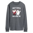 thumbnail image 1 of Frosty The Snowman - Christmas - Only Santa Can Judge Me - Men's Long Sleeve T-Shirt, 1 of 5