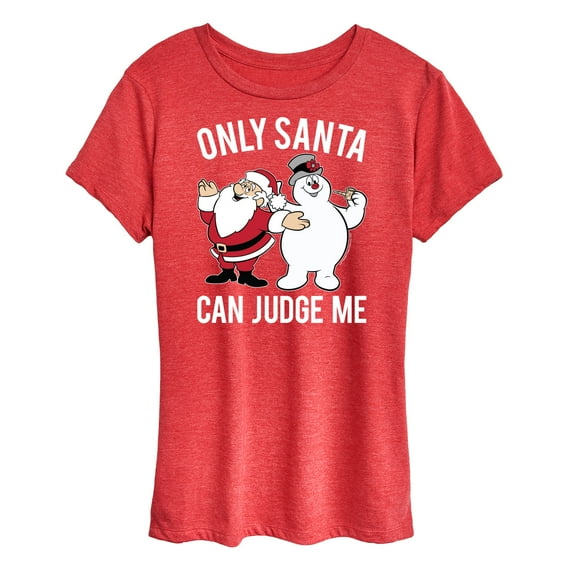Frosty The Snowman - Christmas - Only Santa Can Judge Me - Women's Short Sleeve Graphic T-Shirt