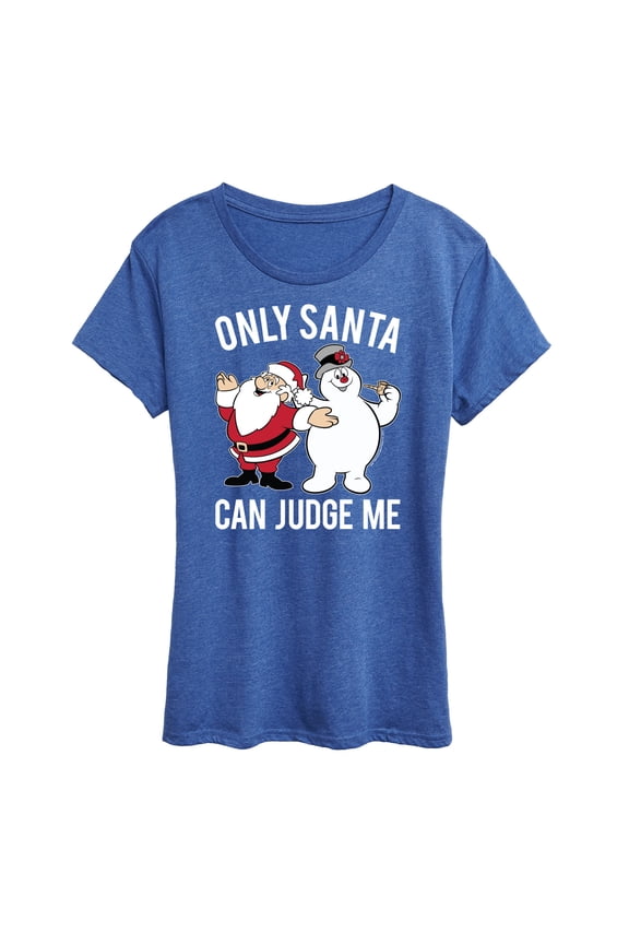 - Christmas - Only Santa Can Judge Me - Women's Short Sleeve Graphic T-Shirt