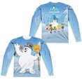 thumbnail image 1 of Frosty The Snowman - Frosty Wave (Front/Back Print) - Regular Fit Long Sleeve Shirt - Small, 1 of 2