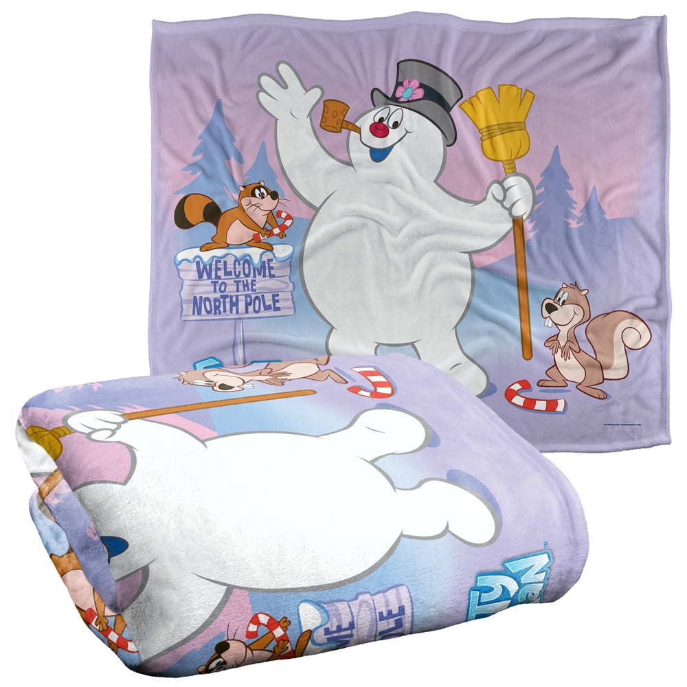 Coperta Morbida Frosty The Snowman 152x127 Cm - Plaid In Microfibra Per Divano E Letto - 5