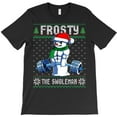 thumbnail image 1 of Frosty The Swoleman Funny Funny Christmas Sweater Snowman Gym Graphic T-Shirt - USA Printed G3338, Up to 5XL, 1 of 2