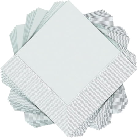 Frosty White Beverage Napkins