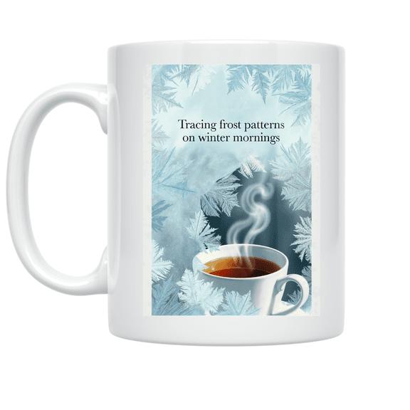 Frosty Window Patterns - Tea Lover - 11 oz Ceramic Coffee Mug