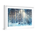 thumbnail image 1 of Art.com Frosty Winter Landscape in Snowy Forest Photographic Print by Kichigin, White Frame Wall Art, 29" x 21", 1 of 4