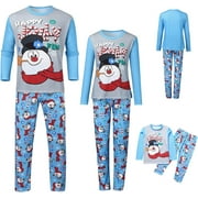 GASUE Frosty the Snowman Christmas Pajamas for Family Matching Family Christmas Pjs Set Holiday Plaid Xmas Gifts Jammies Sleepwear 2024
