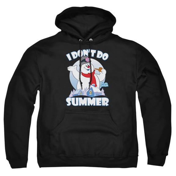 Frosty the Snowman I Don't Do Summer Adult Pull-Over Hoodie, Black, 4X-Large