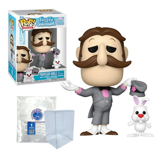 Frosty the Snowman: Professor Hinkle and Hocus Pocus #1679 Funko Pop + Blue Salamander Emporium Protective Case