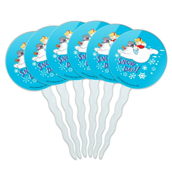 Frosty the Snowman Snow Days Cupcake Picks Toppers Decoration Set of 6