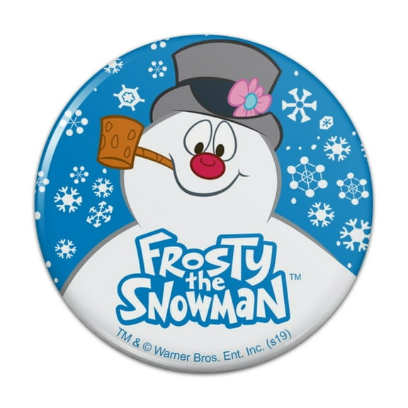 Frosty the Snowman Snowing Kitchen Refrigerator Locker Button Magnet