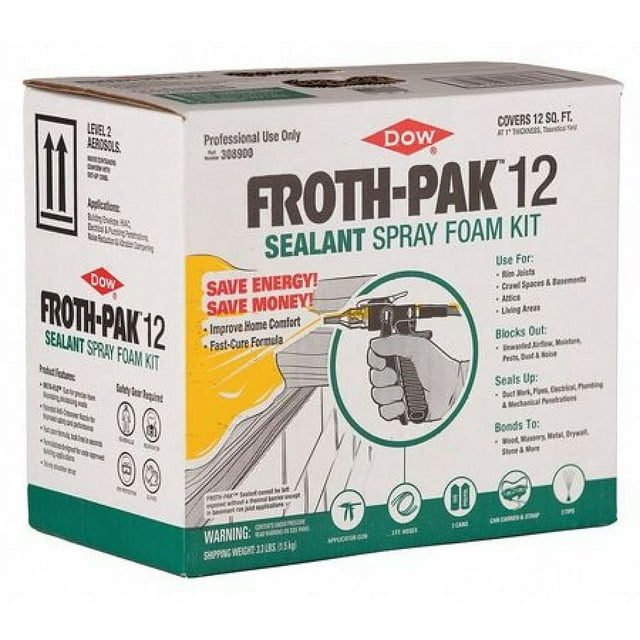 FrothPak Multipurpose Foam Sealant Kit, QuickCuring, Indoor and