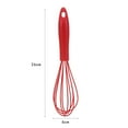 thumbnail image 1 of Frother for Coffee and Milk, 10 in Manual Whisk for Cooking with Non-Scratch Silicone, Red Egg Beater for Blending, Whisking, Beating and Stirring, 1 of 2