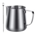 thumbnail image 1 of Frothing Pitcher Set, 600ML and 350ML Stainless Steel Milk Steamer Jugs with Measurement Markings, Spouted Latte Art Pitcher for Cappuccino and Coffee Making, 1 of 10