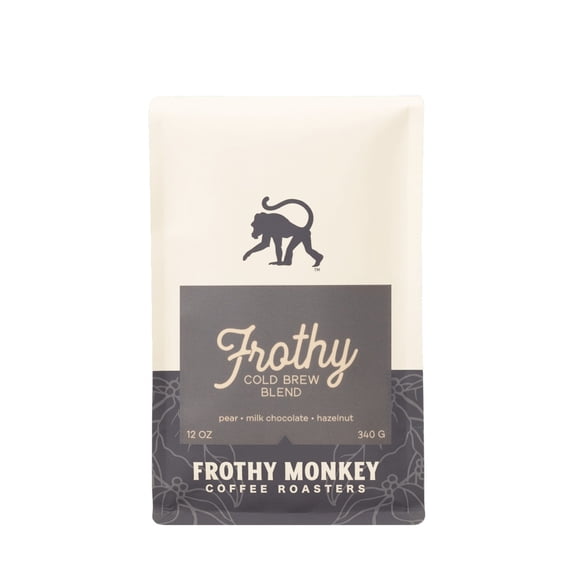 Frothy Cold Brew - Roasted by Frothy Monkey Coffee Roasters - Freshly Ground Coffee - 12oz Bag