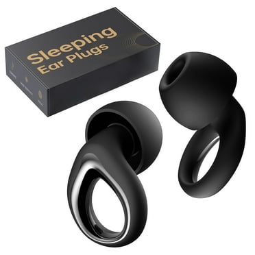 GAJIOPO Ear Plugs for Sleeping Noise Cancelling,Reusable Silicone Earplugs with 30dB Noise Reduction for Snoring, Travel, Sleep, Deep Focus,Hearing Protection, Black