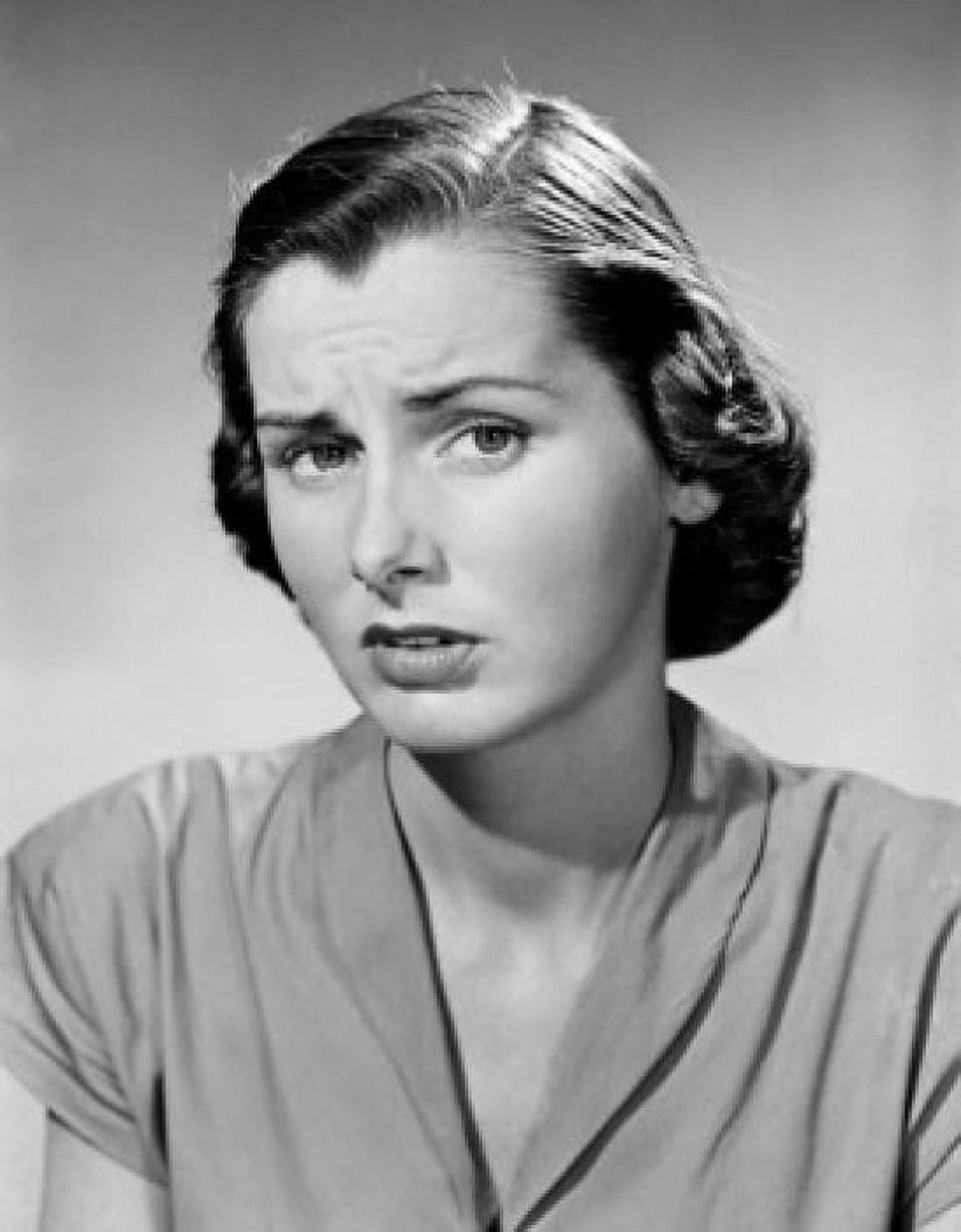 Frowning young woman portrait Canvas Art - (24 x 36)