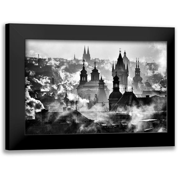 Froyda, Martin 14x11 Black Modern Framed Museum Art Print Titled - Prague Towers