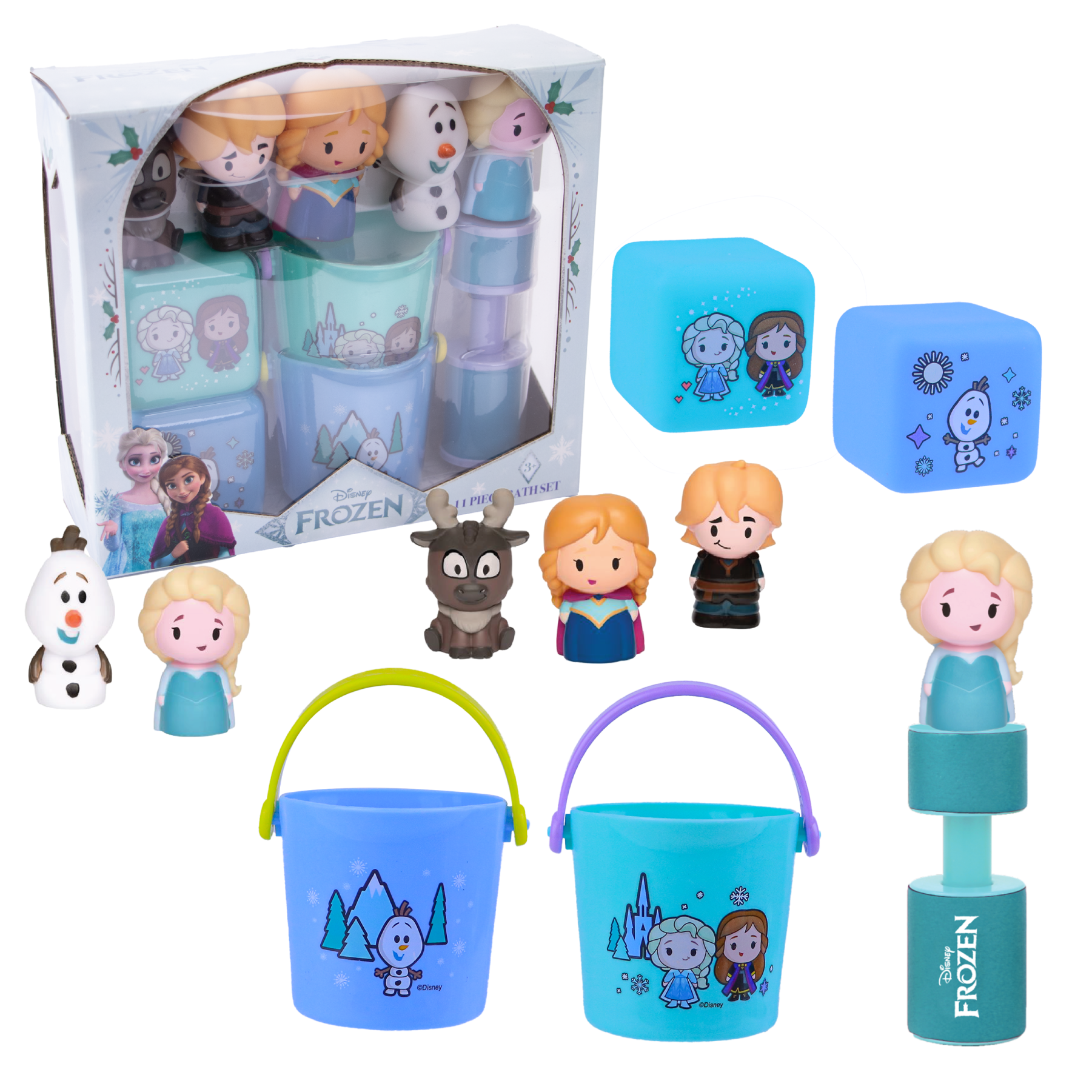 Disney Frozen Holiday Bath Set Plastic Light Blue 3 Years and up;11 Piece