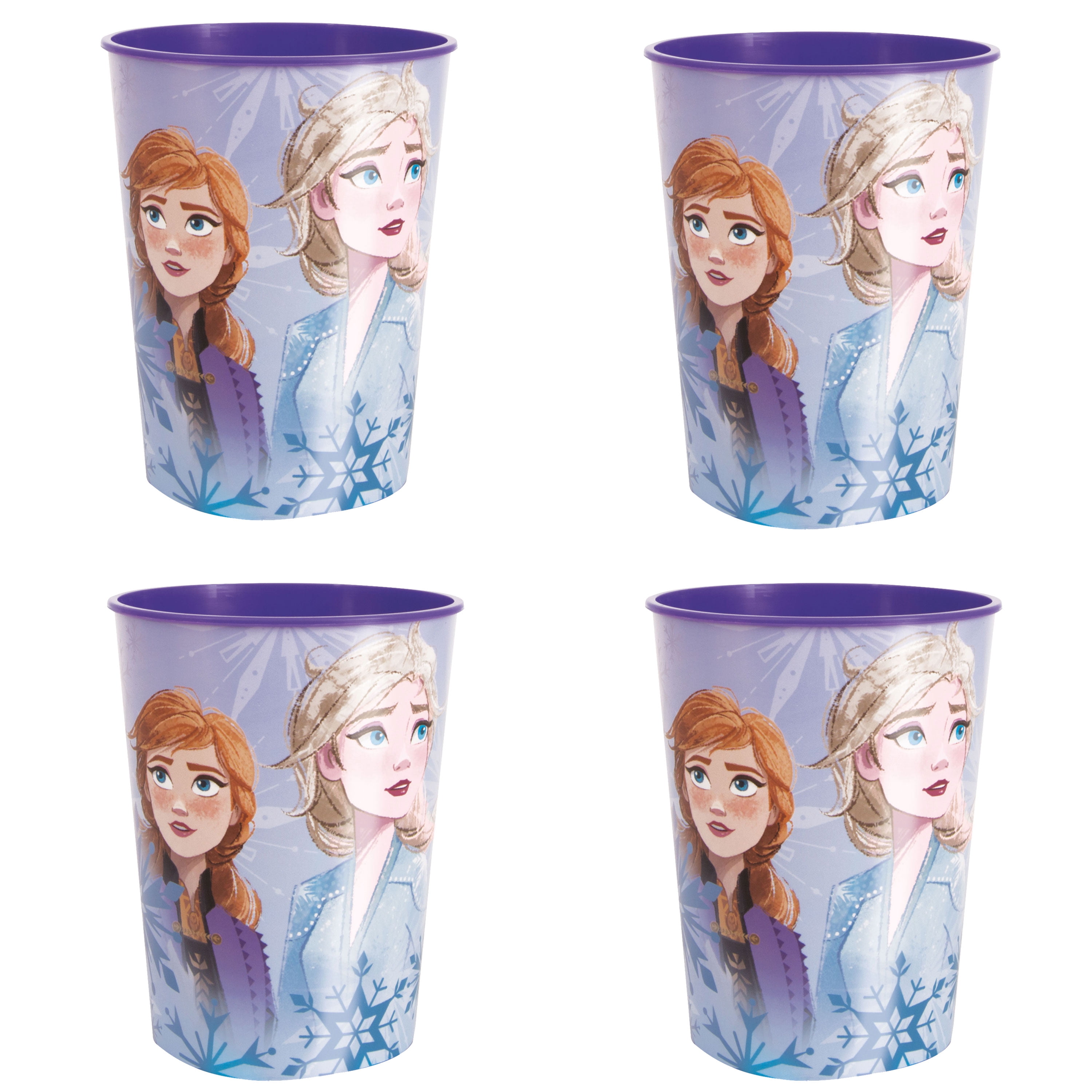 Frozen 4 Count 16oz Multicolor Plastic Cup