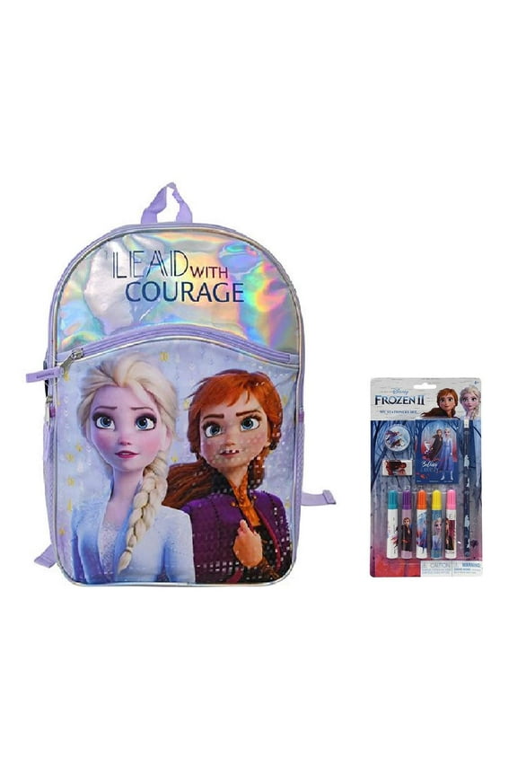 Frozen 2 16" Backpack with Foil Panel Plus Stationery Set