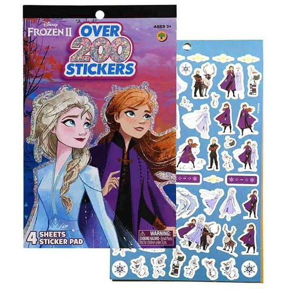 Frozen 2- 4 Sheet Foil Cover Sticker Pad, 200+ Stickers