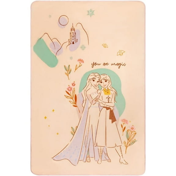 Franco Disney Frozen 2 Super Soft Micro Raschel Throw Blanket, 62 in x 90 in