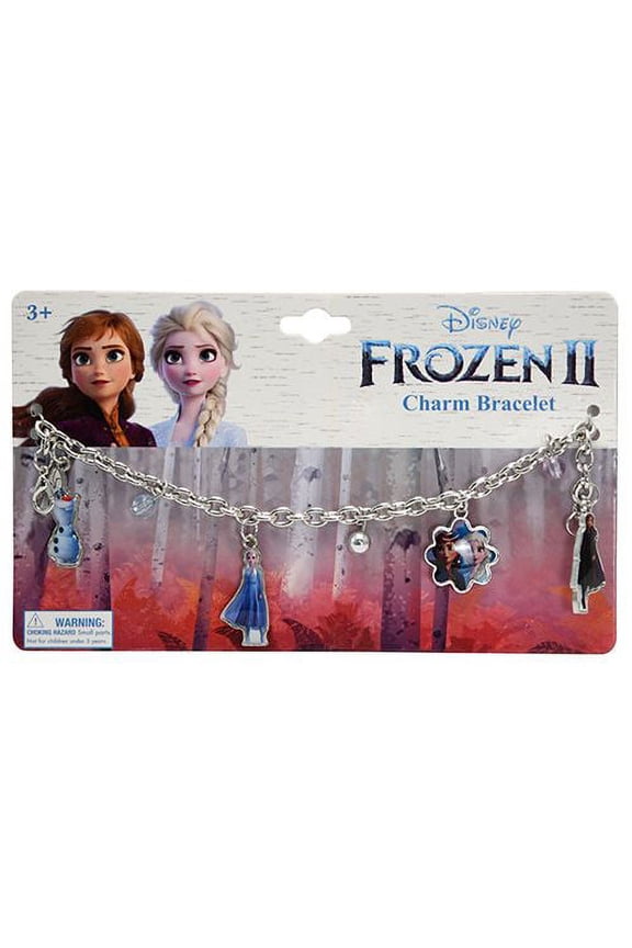 Frozen 2- 7"Charm Bracelet with 2mm metal charms and jelly faceted beads.