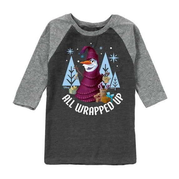 Frozen 2 - All Wrapped Up - Toddler And Youth Raglan Graphic T-Shirt