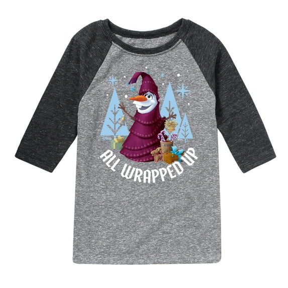Frozen 2 - All Wrapped Up - Toddler And Youth Raglan Graphic T-Shirt