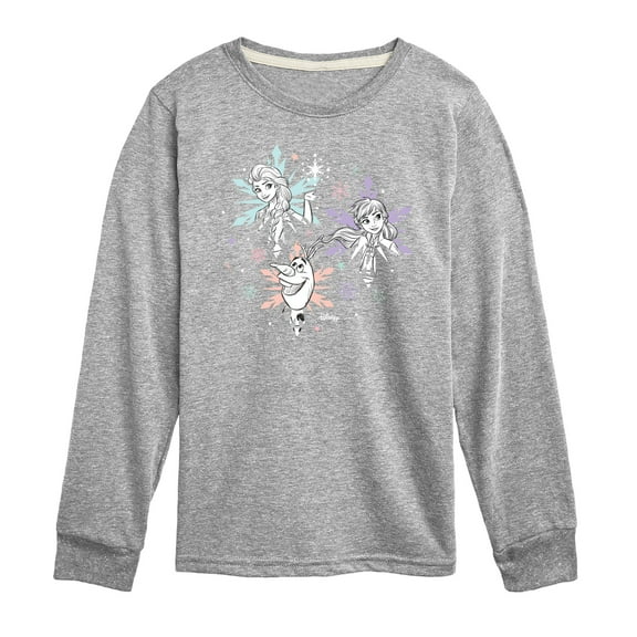 Frozen 2 - Anna Elsa Olaf Snow - Toddler And Youth Long Sleeve Graphic T-Shirt