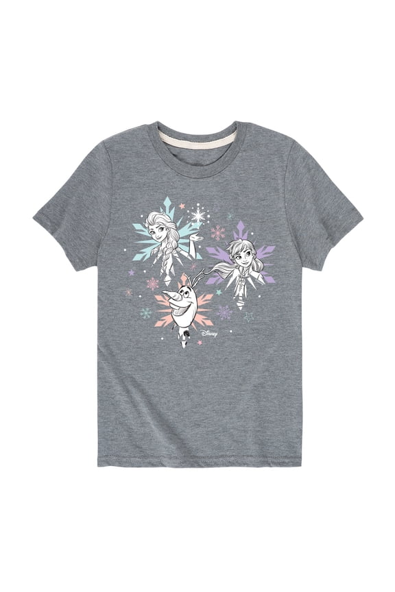 - Anna Elsa Olaf Snow - Toddler And Youth Short Sleeve Graphic T-Shirt