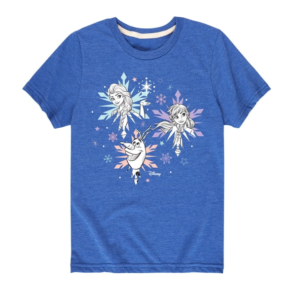 Frozen 2 - Anna Elsa Olaf Snow - Toddler And Youth Short Sleeve Graphic T-Shirt
