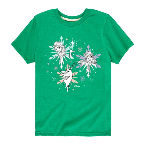 Frozen 2 - Anna Elsa Olaf Snow - Toddler And Youth Short Sleeve Graphic T-Shirt