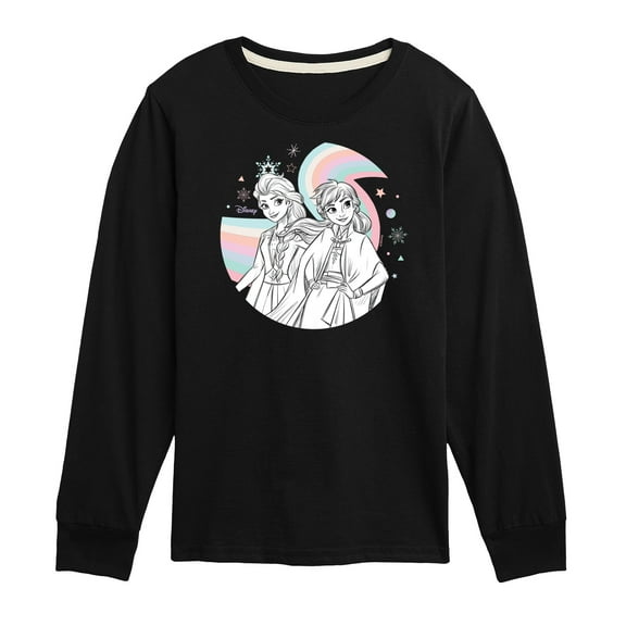Frozen 2 - Anna Elsa Rainbow - Toddler And Youth Long Sleeve Graphic T-Shirt